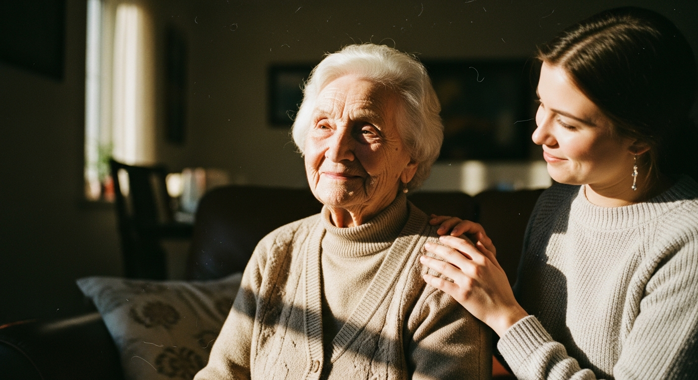 Caregiver with parent