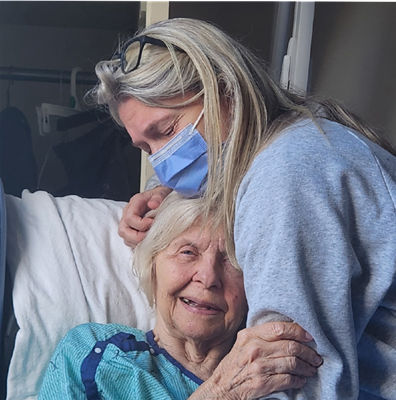 Kirstin Thomas with her mother Sharon
